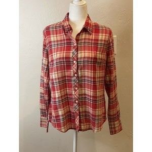 Lucky Brand western plaid top Size Medium  AM1145